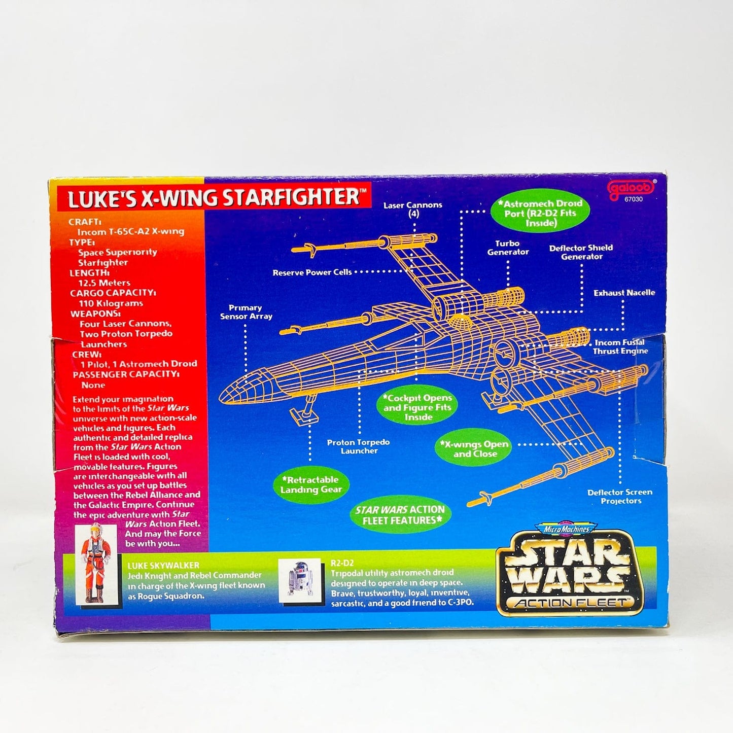 Vintage Galoob Star Wars Modern Ships Luke's X-Wing MISB - Action Fleet Micro Machines Star Wars