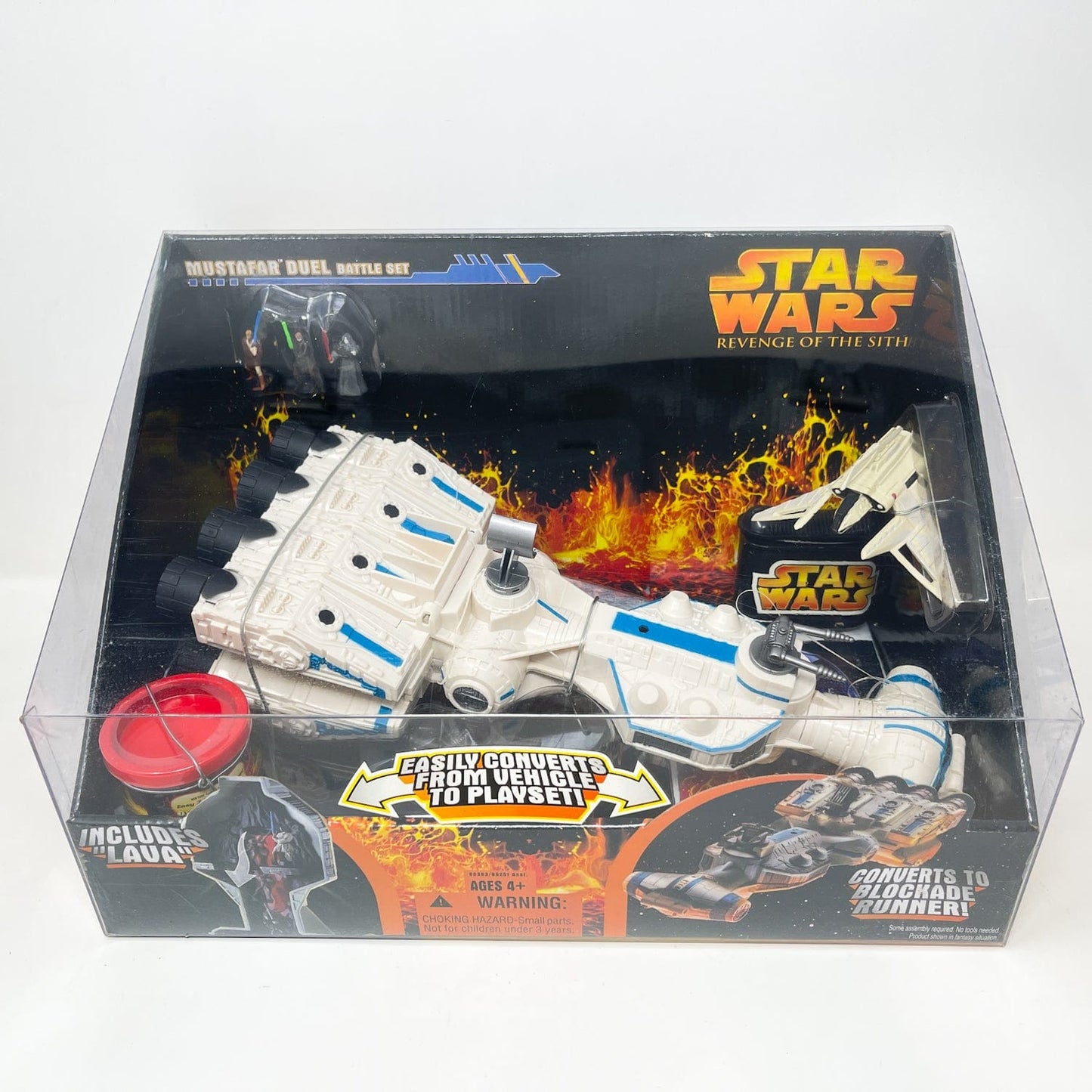 Vintage Galoob Star Wars Modern Ships Mustafar Duel Battle Set MISB - Action Fleet Micro Machines ROTS