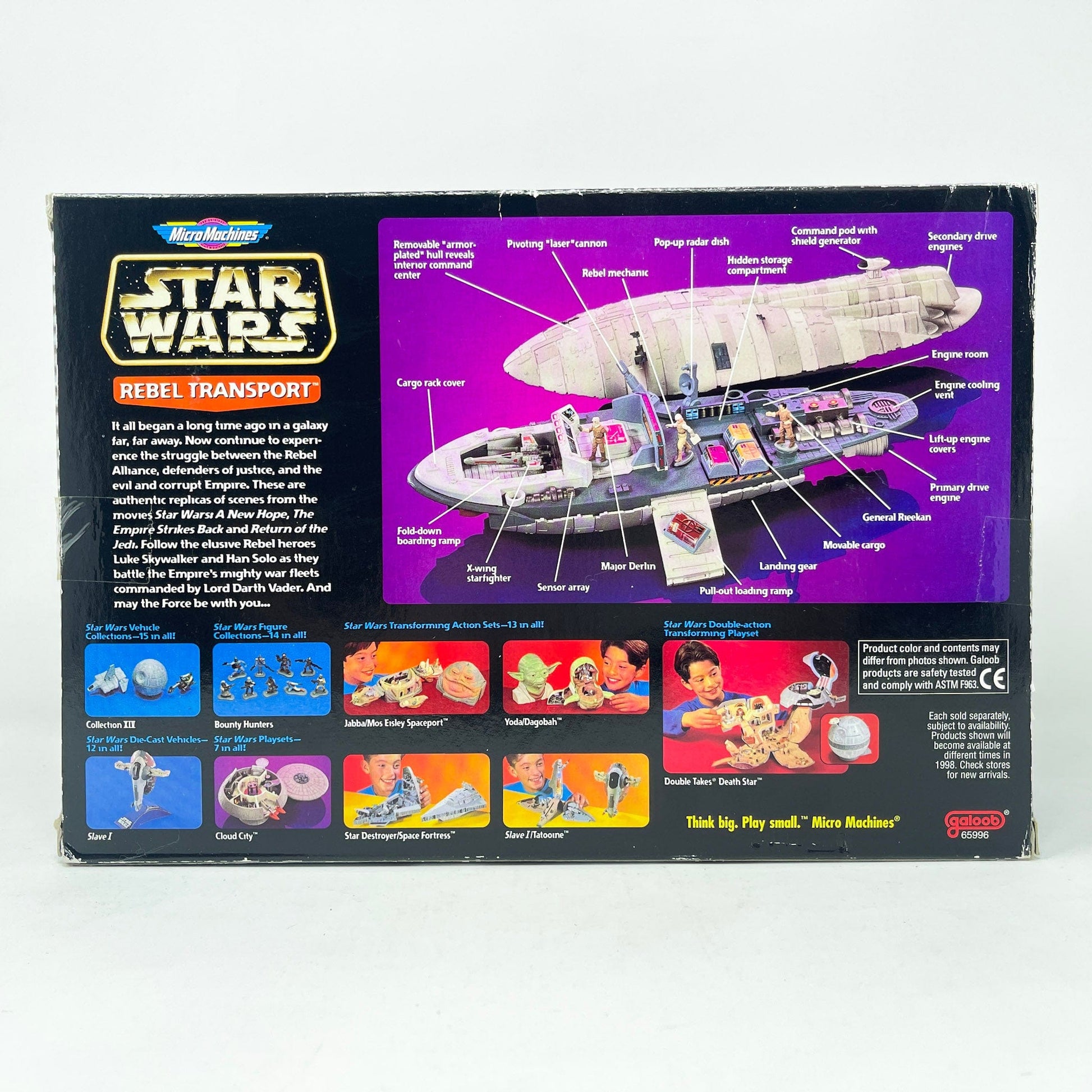 Vintage Galoob Star Wars Modern Ships Rebel Transport Playset (1997) MISB - Micro Machines Star Wars