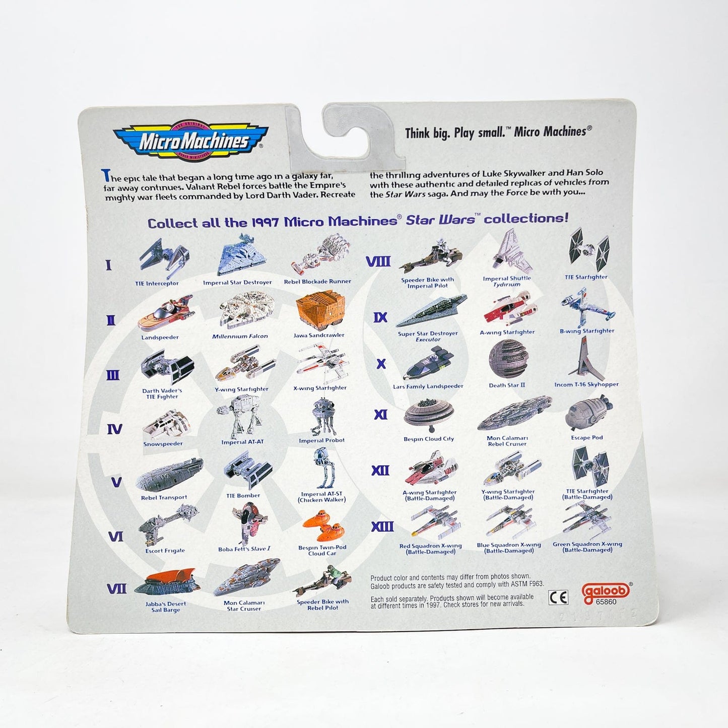 Vintage Galoob Star Wars Modern Ships Star Wars V 3 Pack - Micro Machines Star Wars