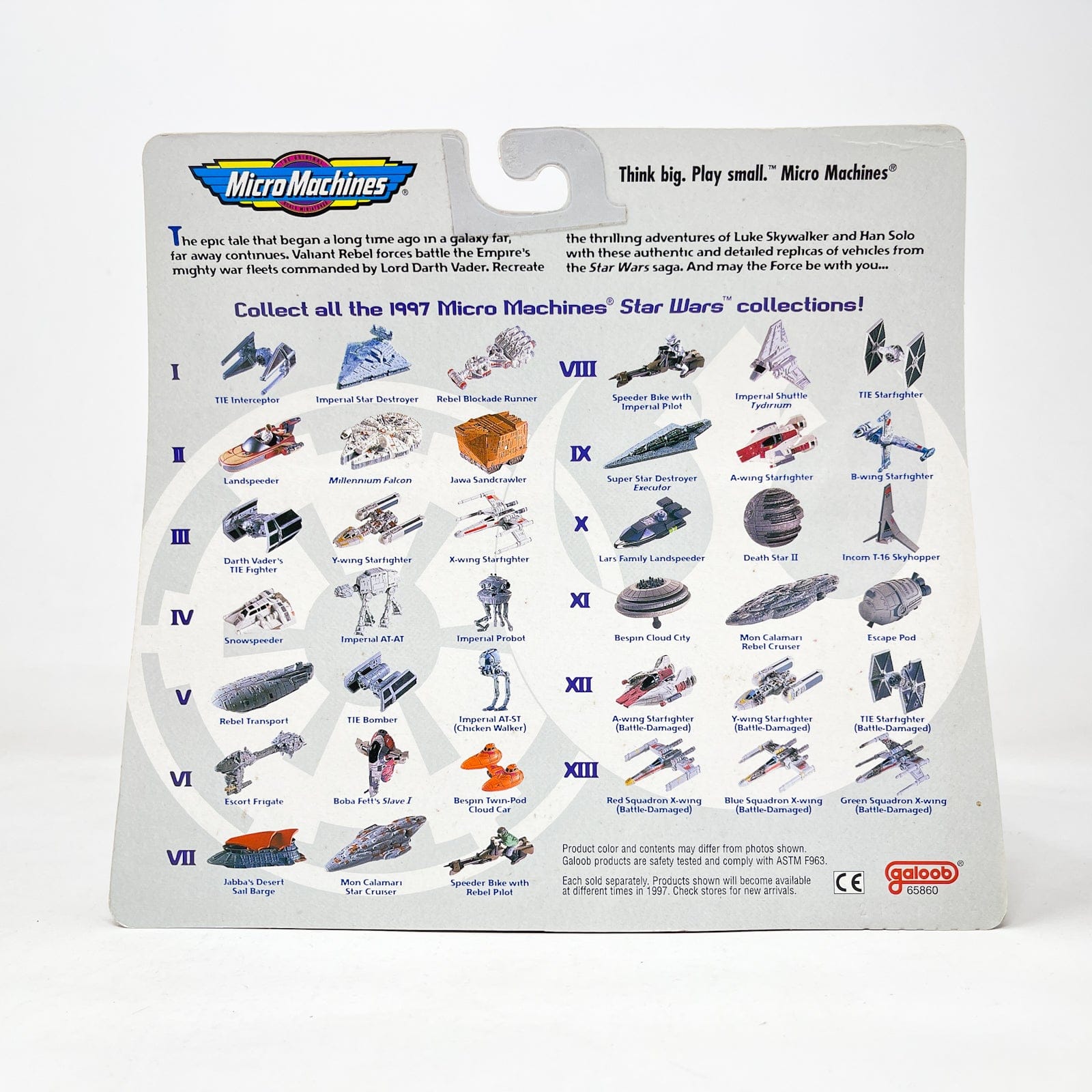 Vintage Galoob Star Wars Modern Ships Star Wars X - Micro Machines Star Wars