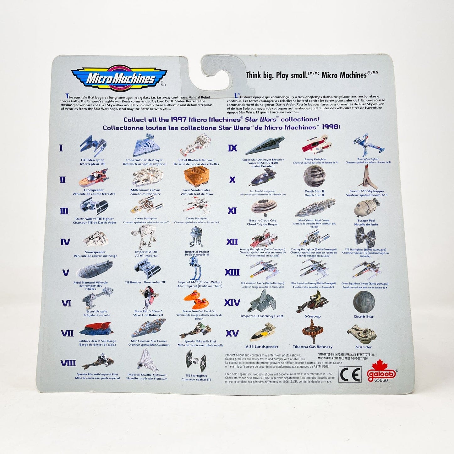 Vintage Galoob Star Wars Modern Ships Star Wars XI - Micro Machines Star Wars