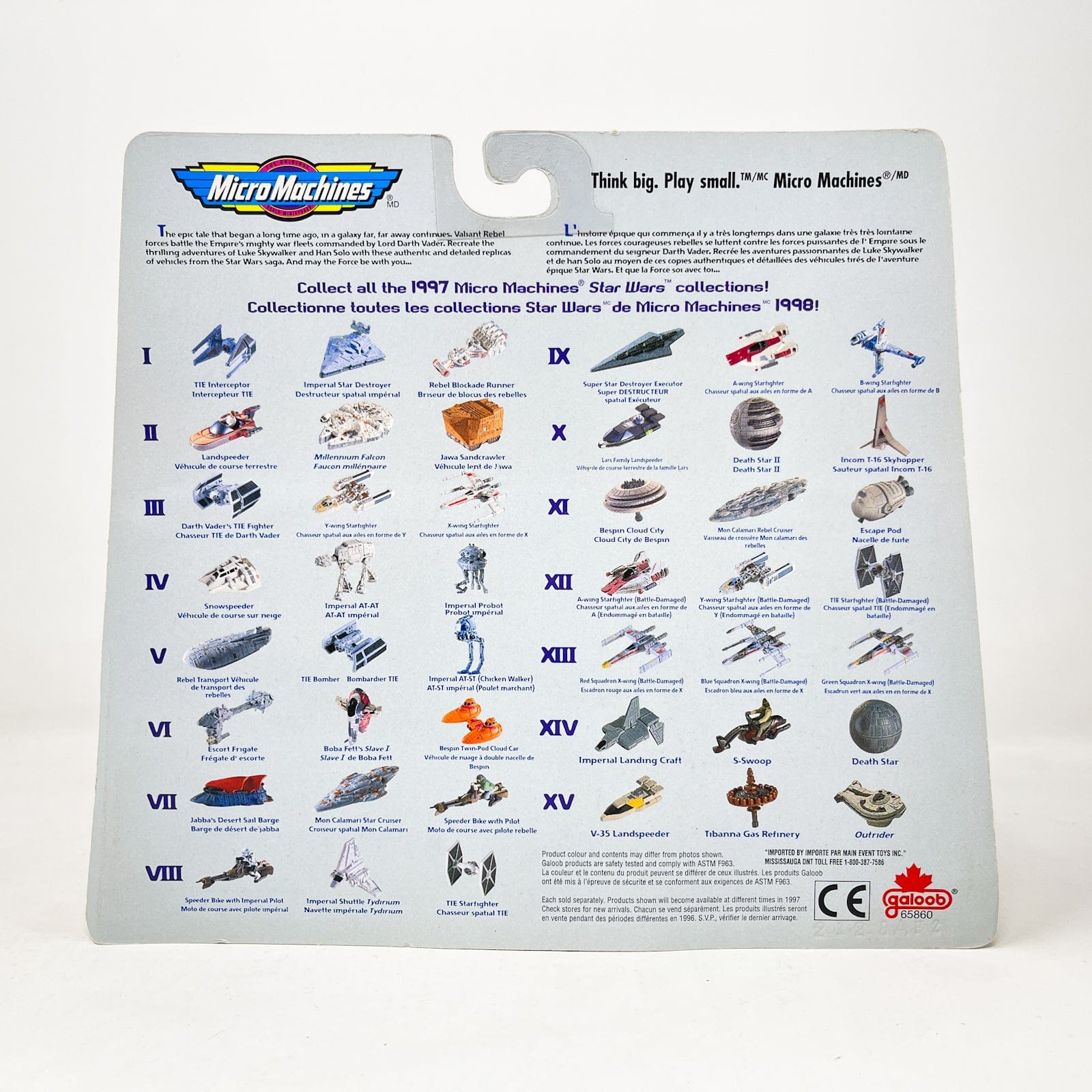 Vintage Galoob Star Wars Modern Ships Star Wars XI - Micro Machines Star Wars