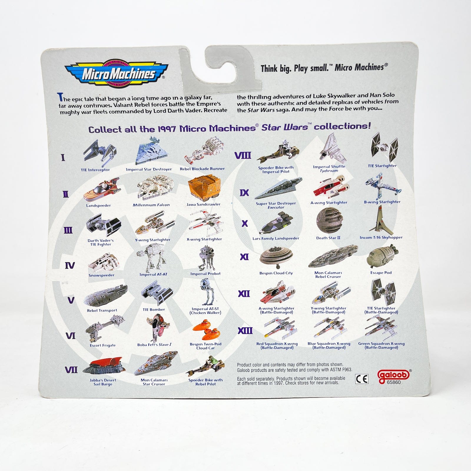 Vintage Galoob Star Wars Modern Ships Star Wars XII 3 Pack - Micro Machines Star Wars