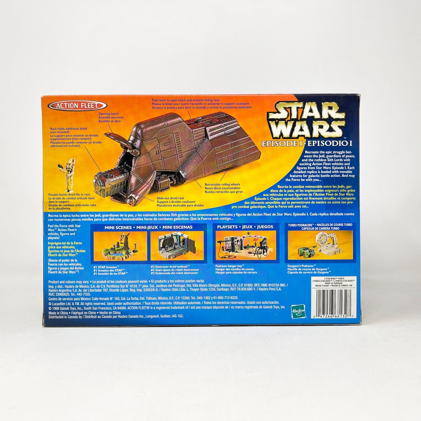 Vintage Galoob Star Wars Modern Ships Trade Federation MTT (1998) MISB - Action Fleet Micro Machines Star Wars