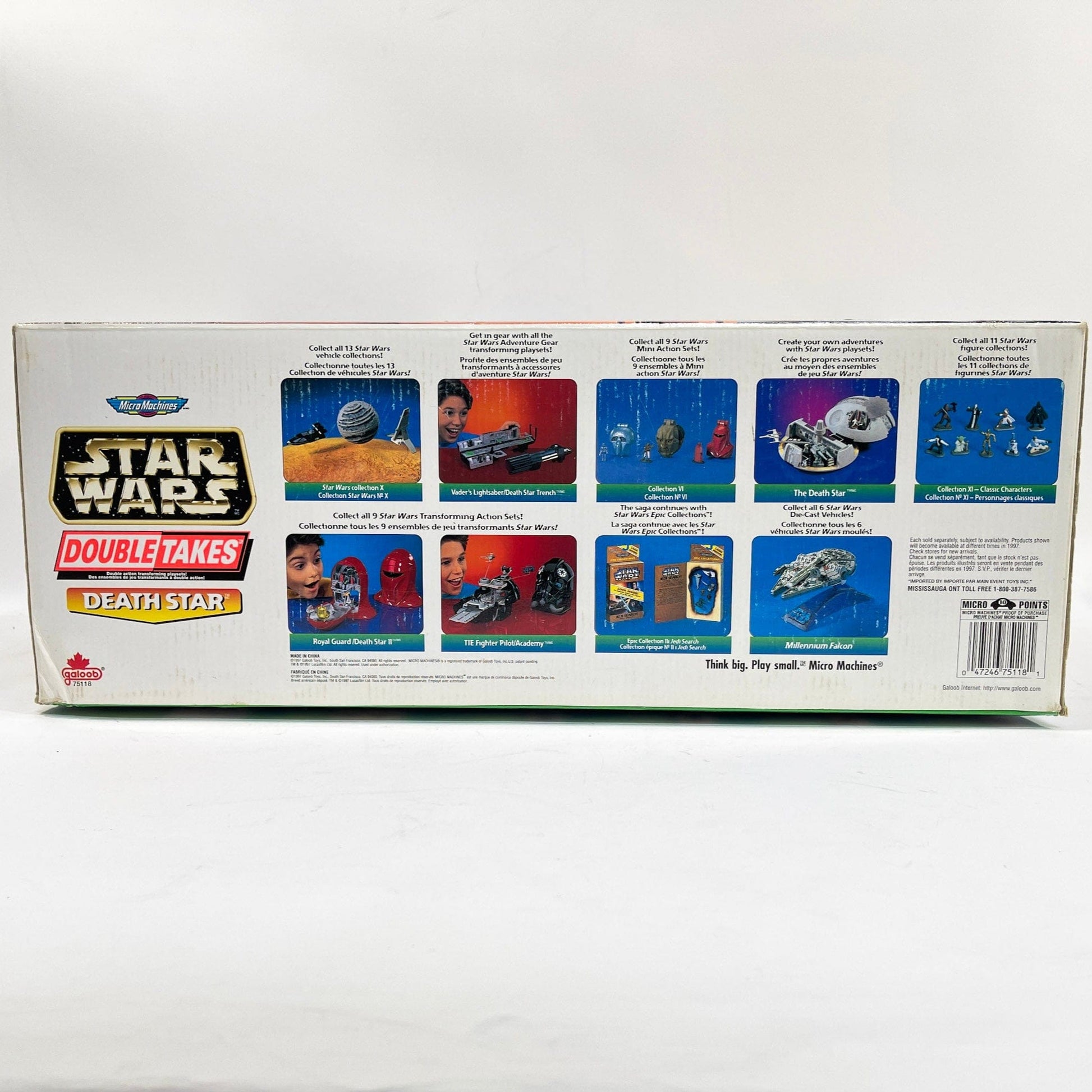 Vintage Galoob Star Wars Modern Ships Transforming Double Takes Death Star Playset (1997) MISB - Micro Machines Star Wars