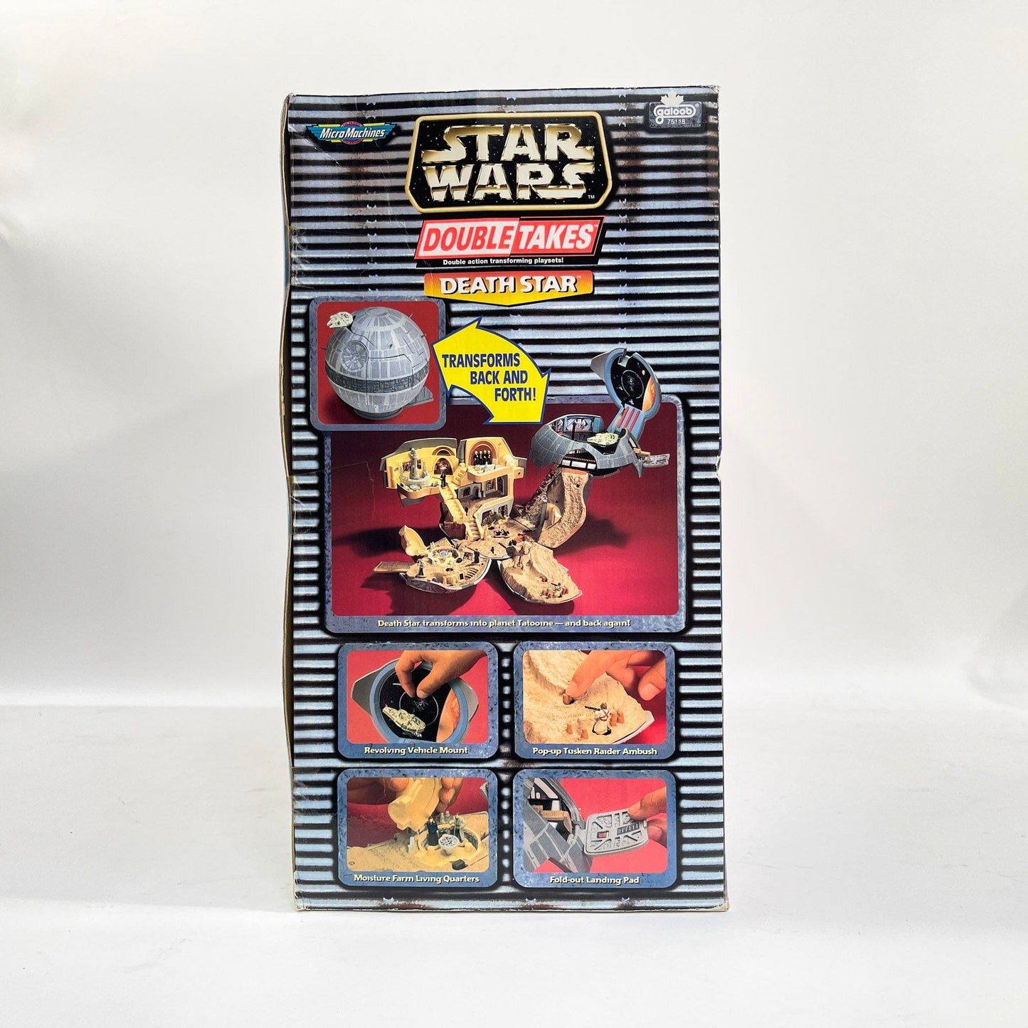 Vintage Galoob Star Wars Modern Ships Transforming Double Takes Death Star Playset (1997) MISB - Micro Machines Star Wars