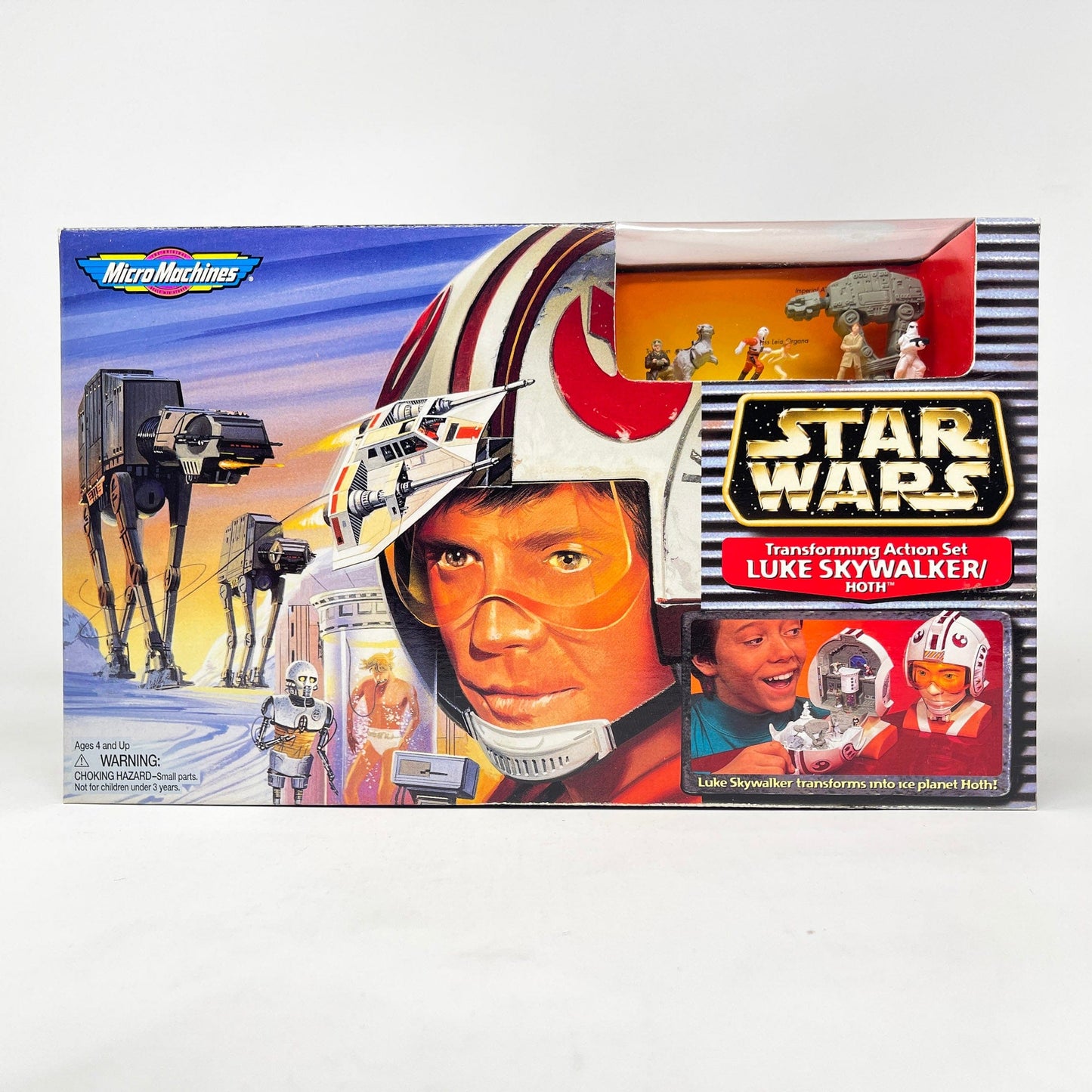 Vintage Galoob Star Wars Modern Ships Transforming Playset - Luke Skywalker / Hoth (1996) MISB - Micro Machines Star Wars