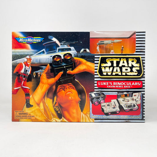 Vintage Galoob Star Wars Modern Ships Transforming Playset - Lukes Binoculars / Yavin Rebel base - Micro Machines Star Wars
