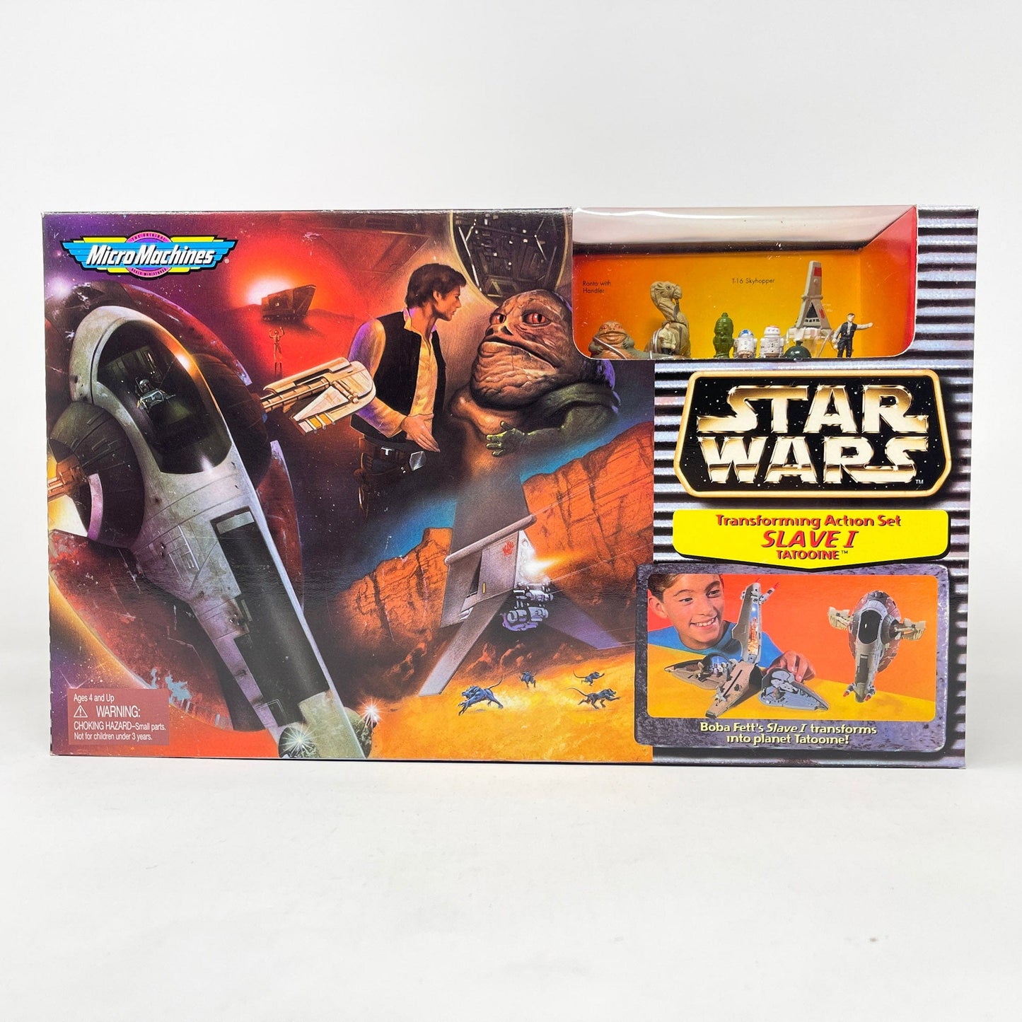 Vintage Galoob Star Wars Modern Ships Transforming Playset - Slave I / Tatooine - Micro Machines Star Wars