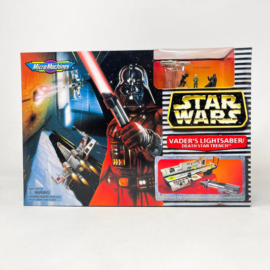 Vintage Galoob Star Wars Modern Ships Transforming Playset - Vader's Lightsaber / Death Star Trench - Micro Machines Star Wars
