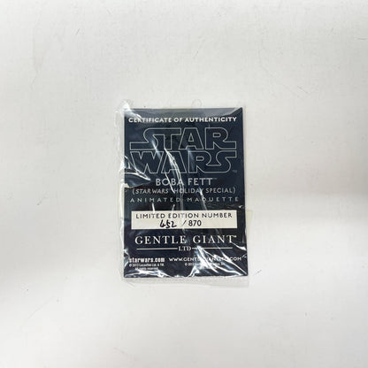 Vintage Gentle Giant Star Wars Statues & Busts Boba Fett Holiday Special Animated Maquette - Gentle Giant Star Wars Statue