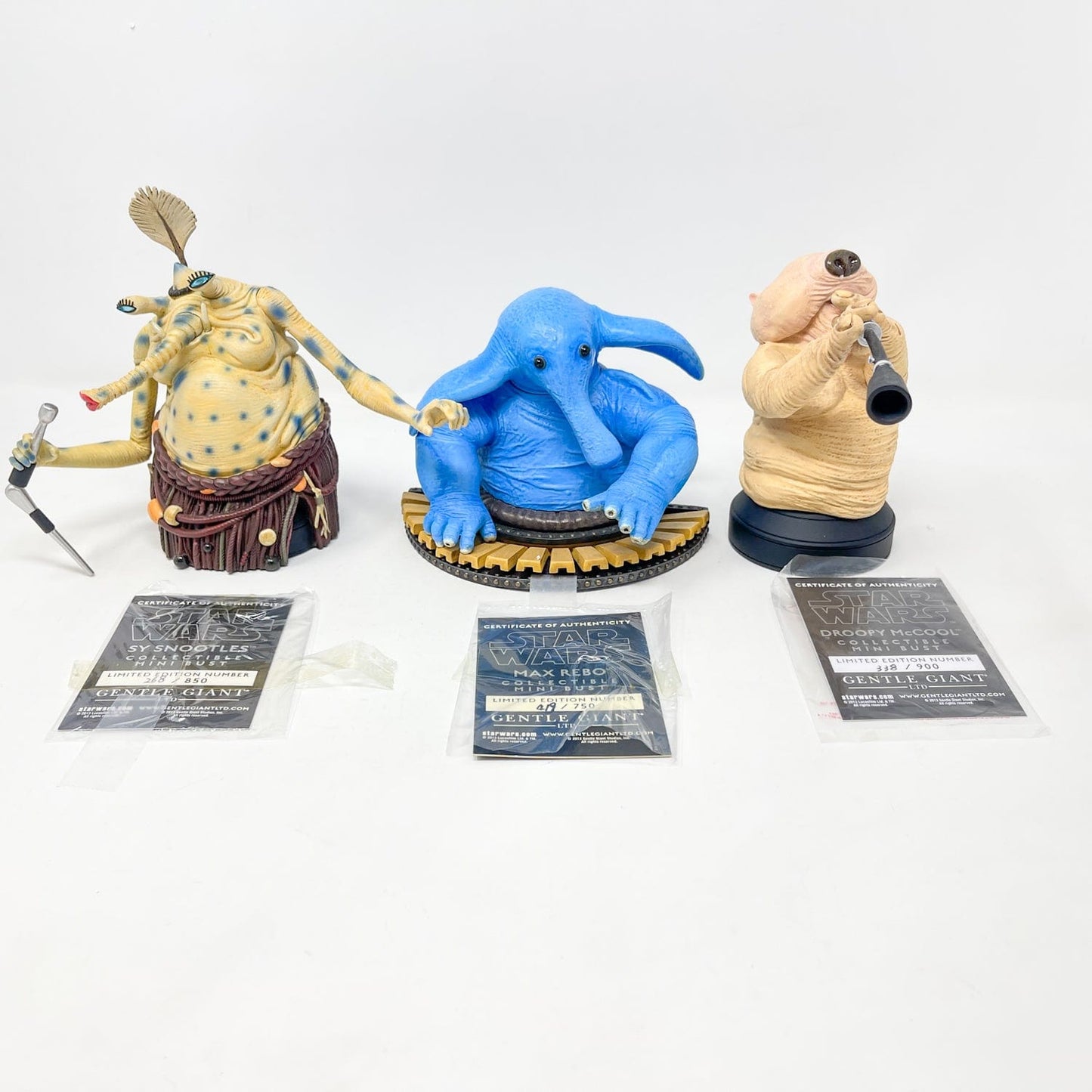 Vintage Gentle Giant Star Wars Statues & Busts Max Rebo, Sy Snootles & Droopy McCool Collectible Busts- Gentle Giant