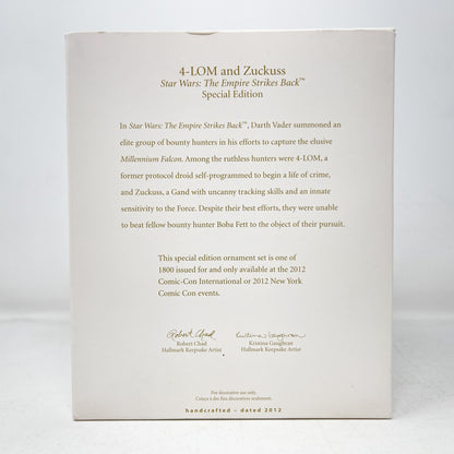 Vintage Hallmark Star Wars Modern Other 4-LOM & Zuckuss – Hallmark Keepsake Ornament Set (2012 Comic-Con Exclusive)