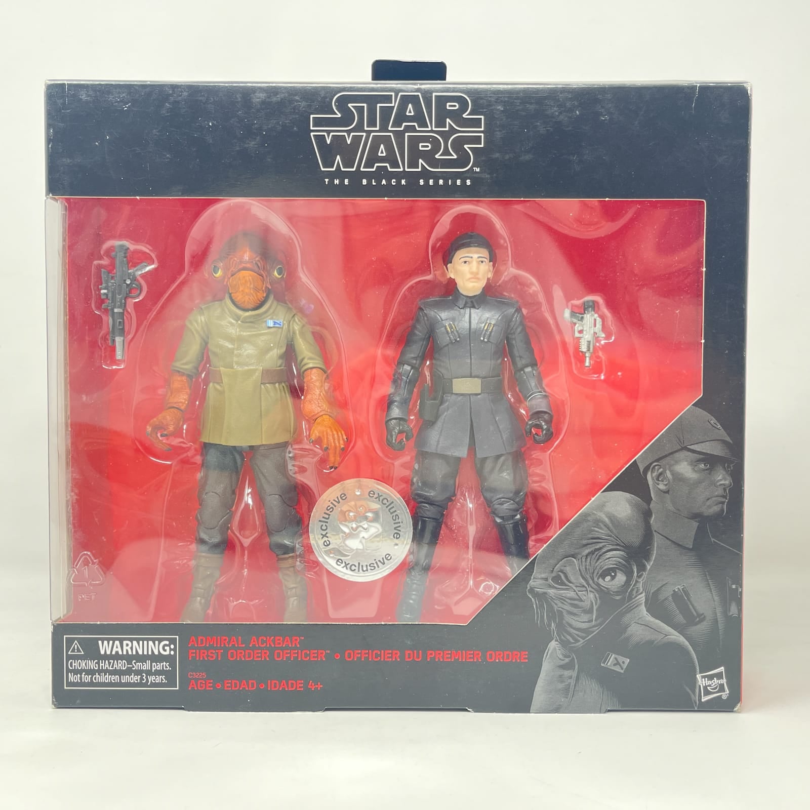 Hasbro 2017 Admiral Ackbar & First Order Officer Black Series Star ...