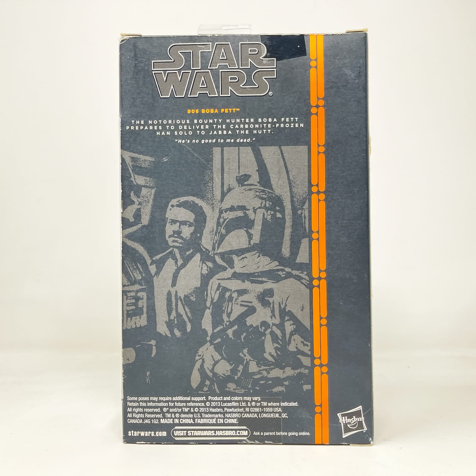 Vintage Hasbro Star Wars Black Series Sealed Figures Boba Fett #06 - Orange Line - Hasbro Black Series (2013)