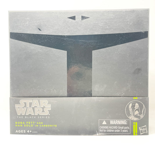 Vintage Hasbro Star Wars Black Series Sealed Figures Boba Fett and Han Solo in Carbonite - SDCC 2013 Exclusive - Hasbro Black Series
