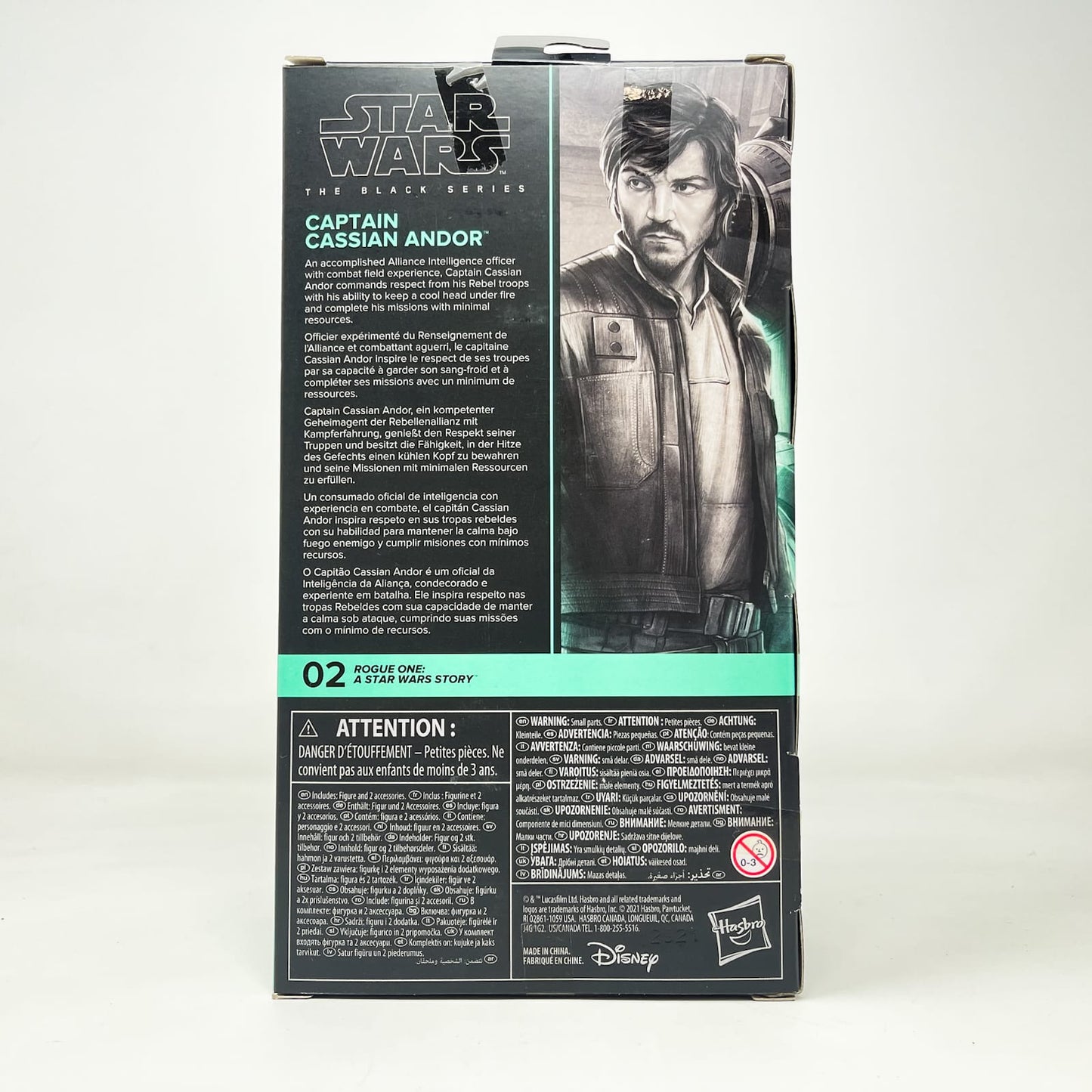 Vintage Hasbro Star Wars Black Series Sealed Figures Captain Cassian Andor (Rogue One) RO02 - Hasbro Black Series (2021)