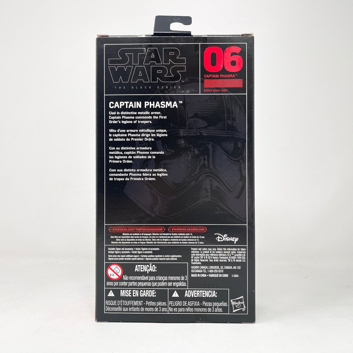 Vintage Hasbro Star Wars Black Series Sealed Figures Captain Phasma #06 - Black Series Hasbro Star Wars Action Figure