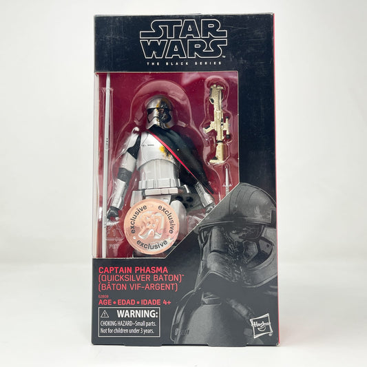 Vintage Hasbro Star Wars Black Series Sealed Figures Captain Phasma (Quicksilver Baton) - Hasbro Black Series (2018)