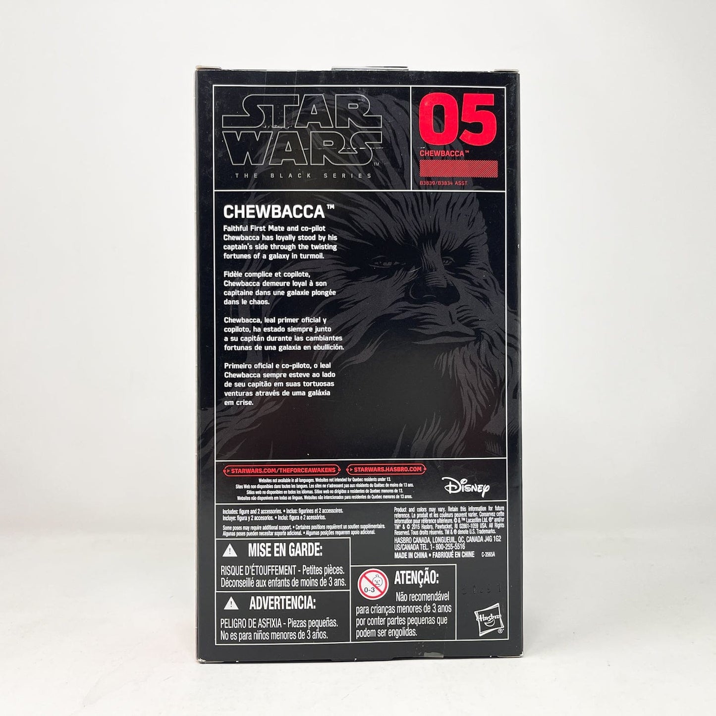 Vintage Hasbro Star Wars Black Series Sealed Figures Chewbacca (2015) #05 - Black Series Hasbro Star Wars Action Figure