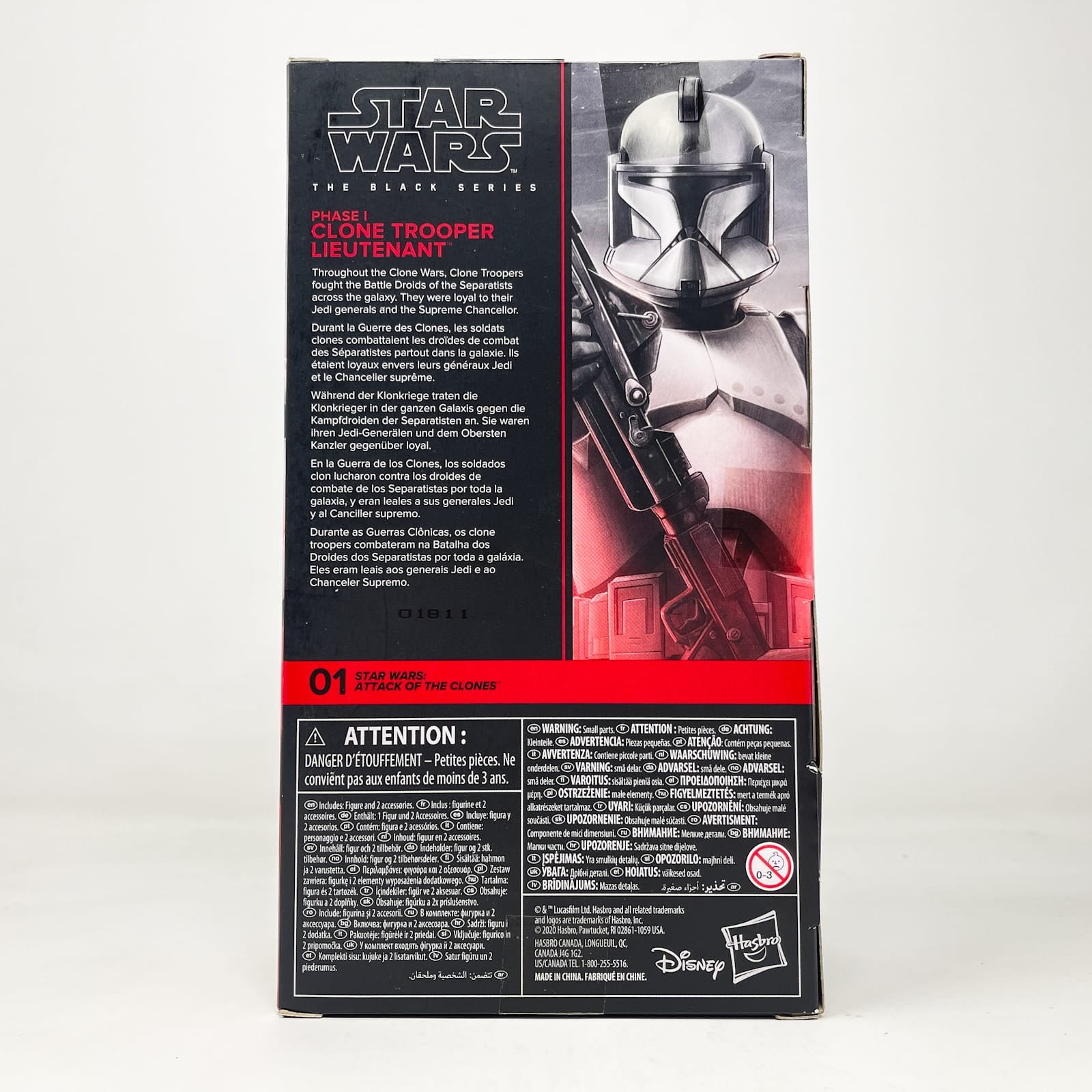Vintage Hasbro Star Wars Black Series Sealed Figures Clone Trooper Lieutenant AOTC 01 - Hasbro Black Series (2020)