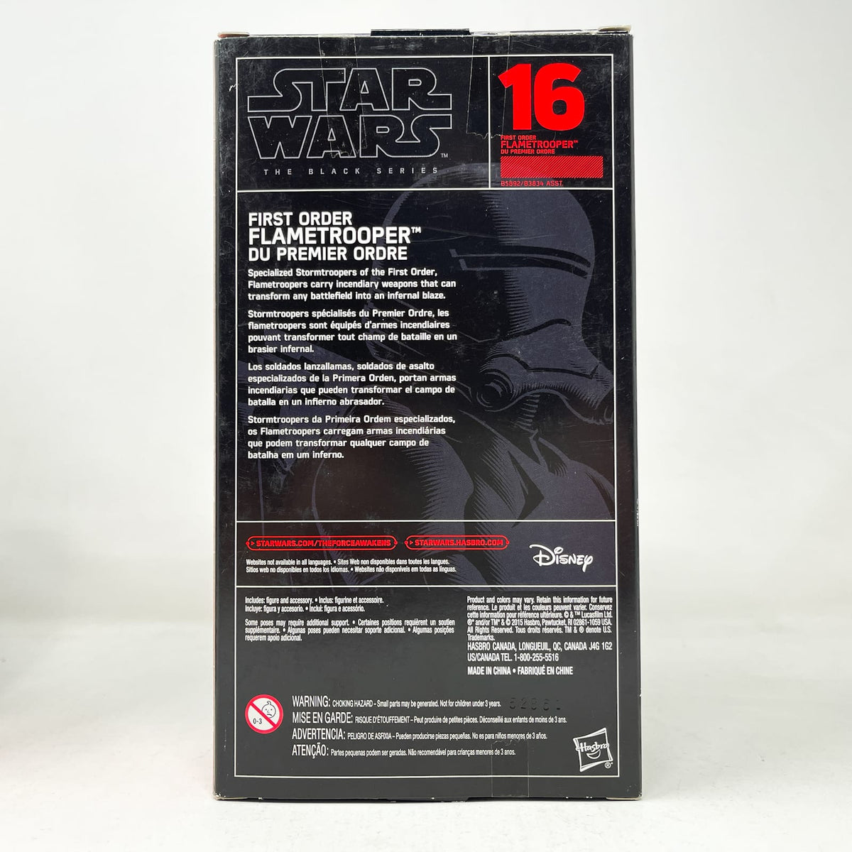 Vintage Hasbro Star Wars Black Series Sealed Figures First Order Flametrooper #16 - Hasbro Black Series (2015)