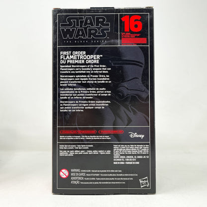 Vintage Hasbro Star Wars Black Series Sealed Figures First Order Flametrooper #16 - Hasbro Black Series (2015)