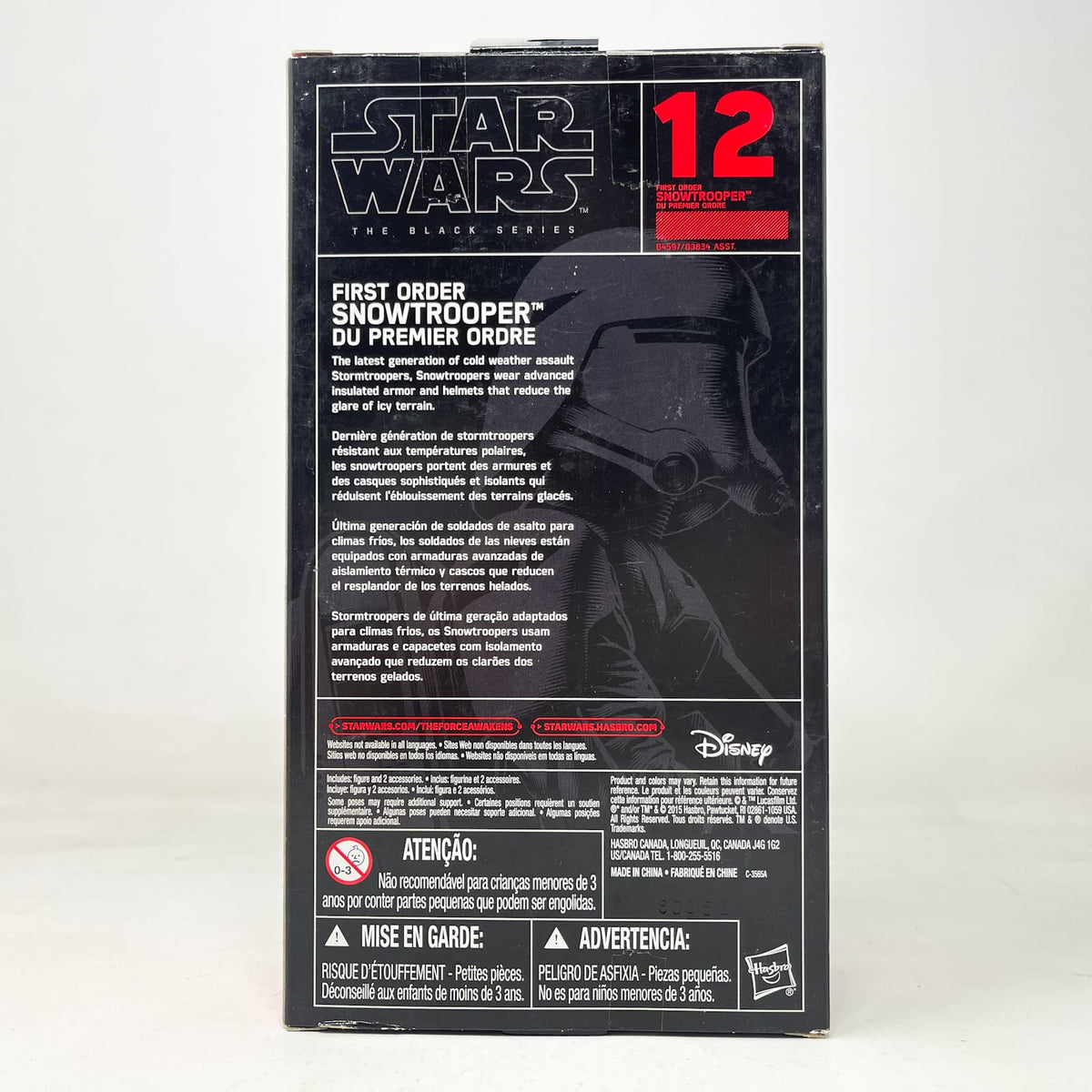 Vintage Hasbro Star Wars Black Series Sealed Figures First Order Snowtrooper #12 - Hasbro Black Series (2019)