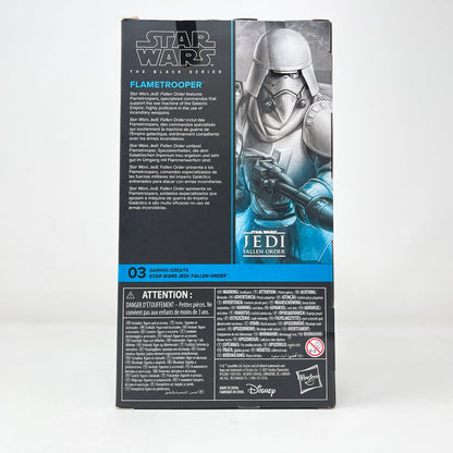 Vintage Hasbro Star Wars Black Series Sealed Figures Flametrooper (Fallen Order) GG 03 - Black Series Hasbro Star Wars Action Figure