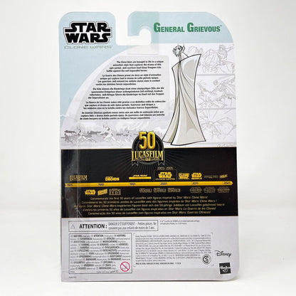 Vintage Hasbro Star Wars Black Series Sealed Figures General Grievous (Clone Wars Tartakovsky) - Hasbro Black Series 50th