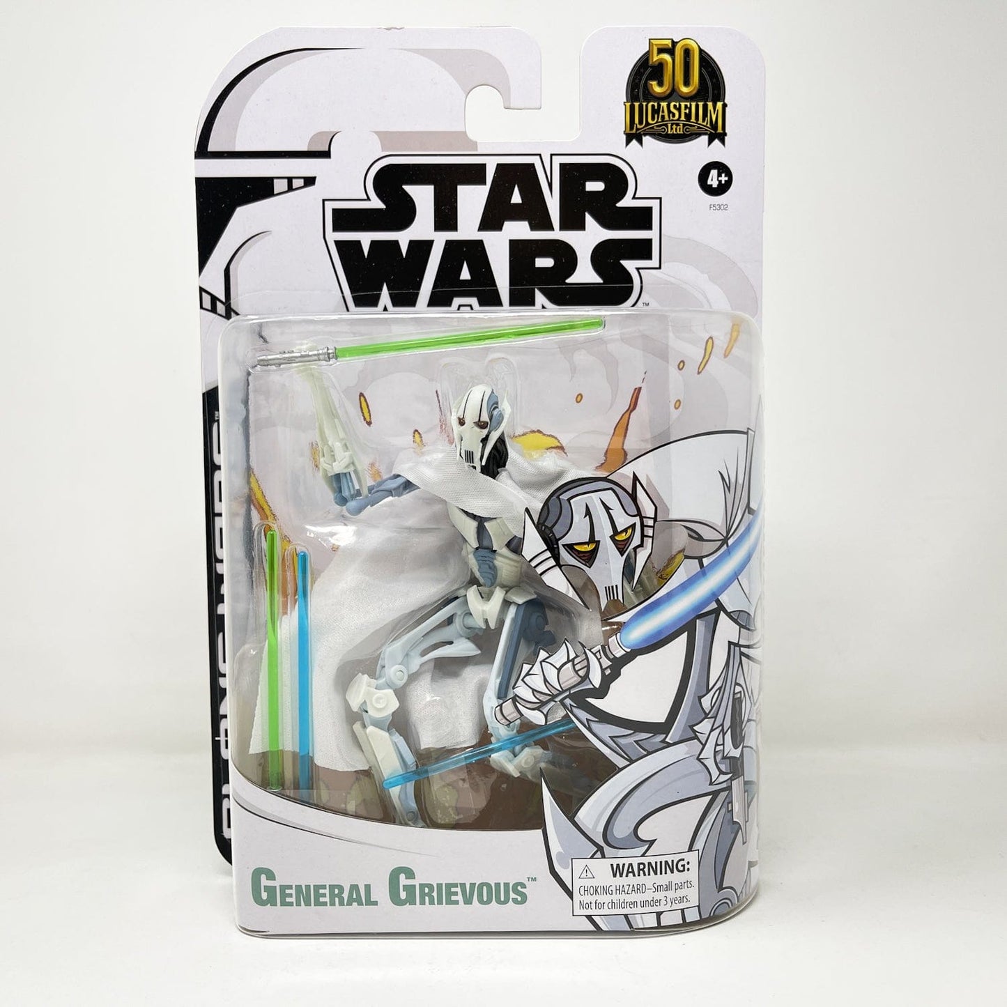 Vintage Hasbro Star Wars Black Series Sealed Figures General Grievous (Clone Wars Tartakovsky) - Hasbro Black Series 50th