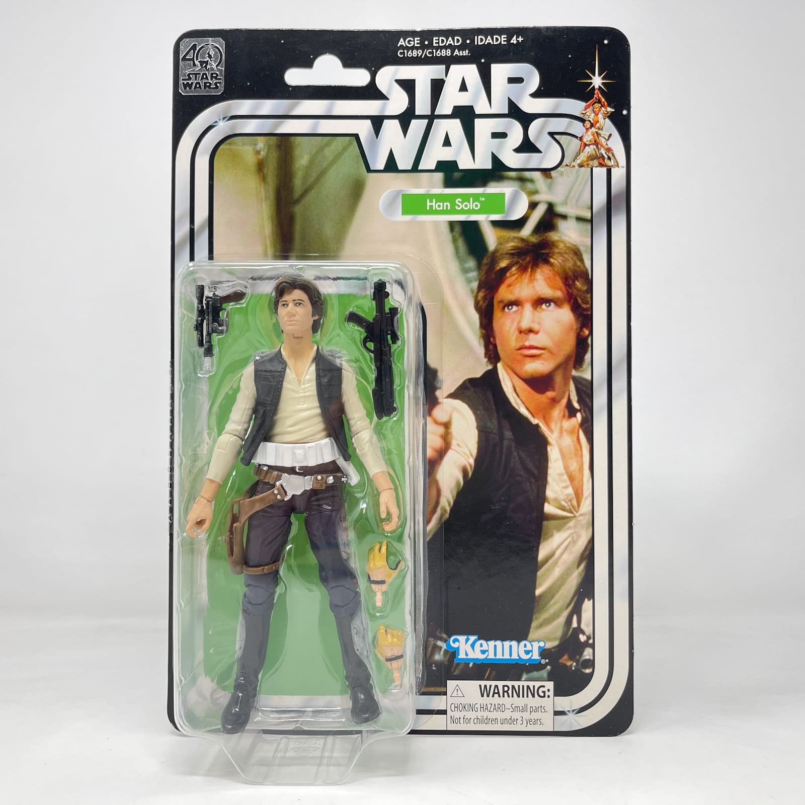 Vintage Hasbro Star Wars Black Series Sealed Figures Han Solo (ANH) - 40th Anniversary - Hasbro Black Series (2017)