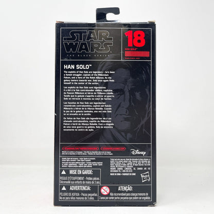 Vintage Hasbro Star Wars Black Series Sealed Figures Han Solo (TFA) #18 - Black Series Hasbro Star Wars Action Figure