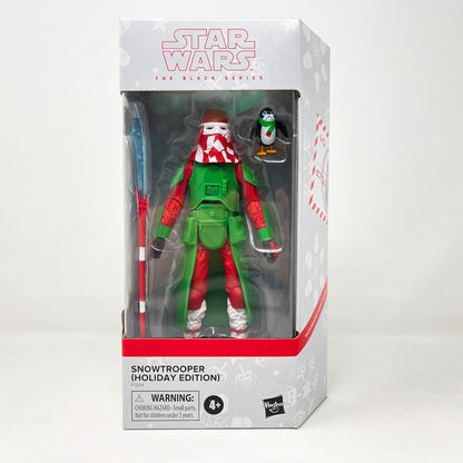 Vintage Hasbro Star Wars Black Series Sealed Figures Holiday Snowtrooper with Porg - Black Series Hasbro Star Wars Action Figure