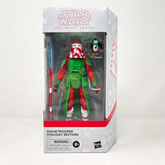 Vintage Hasbro Star Wars Black Series Sealed Figures Holiday Snowtrooper with Porg - Black Series Hasbro Star Wars Action Figure