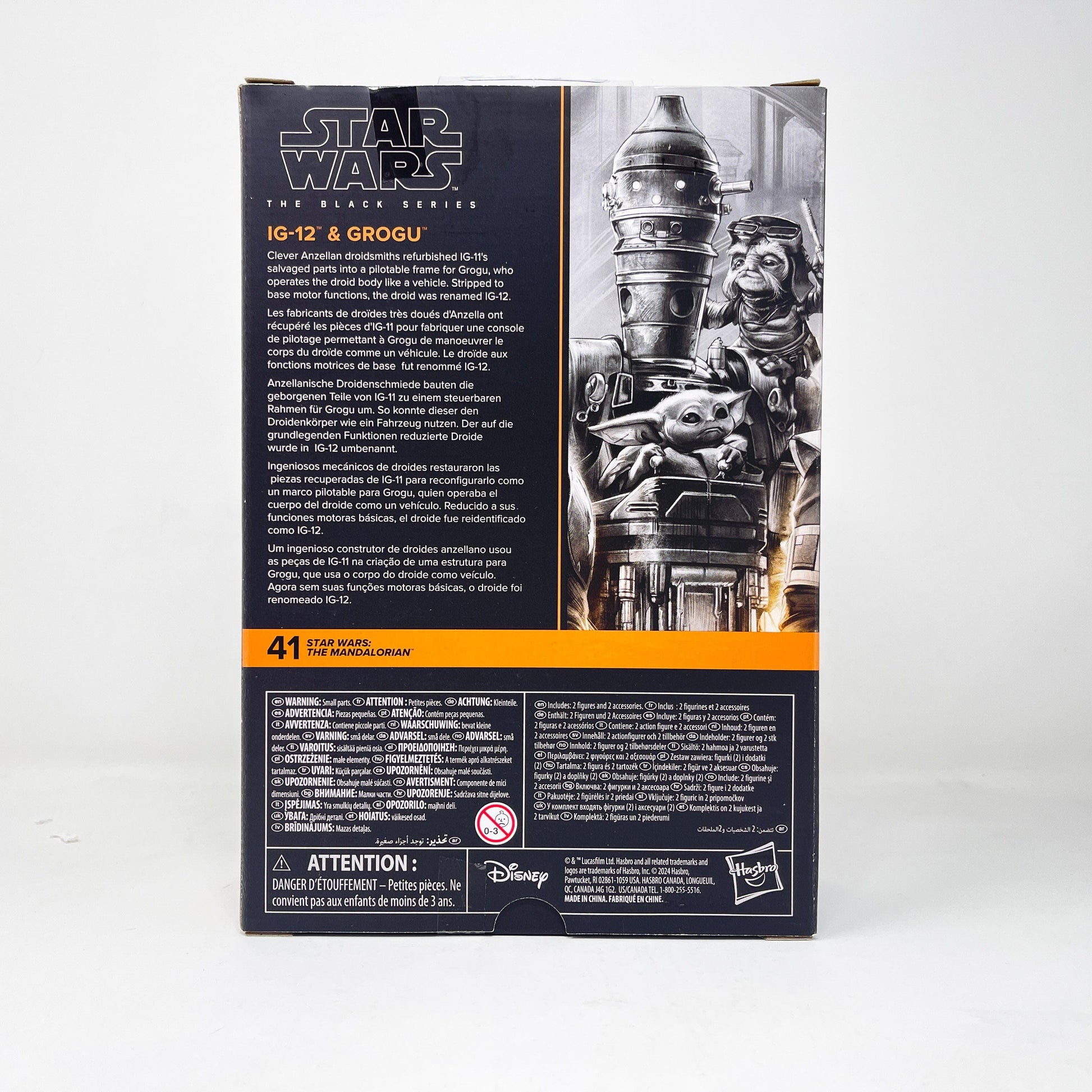 Vintage Hasbro Star Wars Black Series Sealed Figures IG-12 & Grogu (Deluxe) - Black Series Hasbro Star Wars