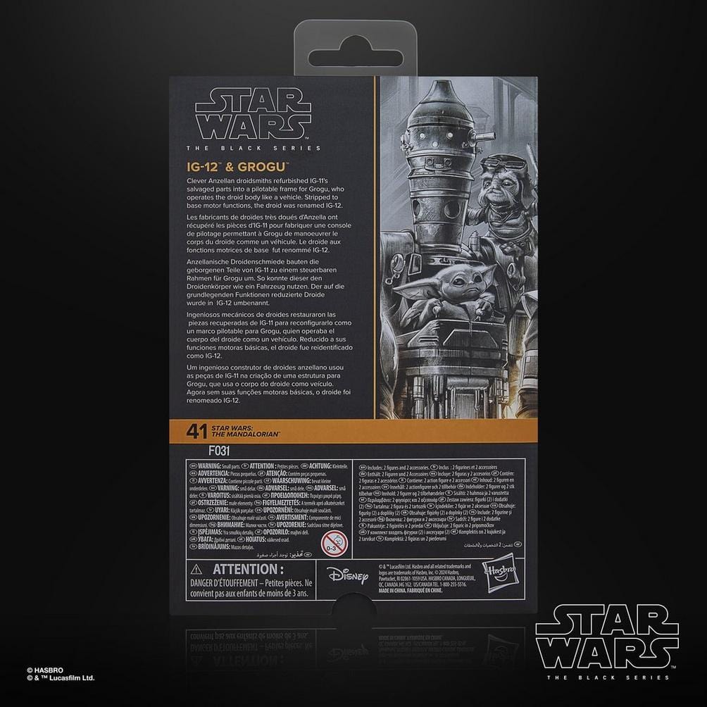 Vintage Hasbro Star Wars Black Series Sealed Figures IG-12 & Grogu (Deluxe) - Black Series Hasbro Star Wars