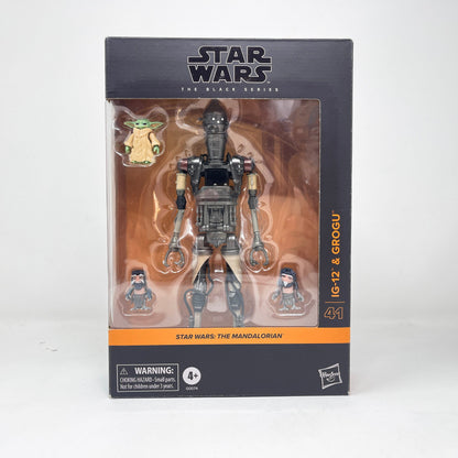 Vintage Hasbro Star Wars Black Series Sealed Figures IG-12 & Grogu (Deluxe) - Black Series Hasbro Star Wars
