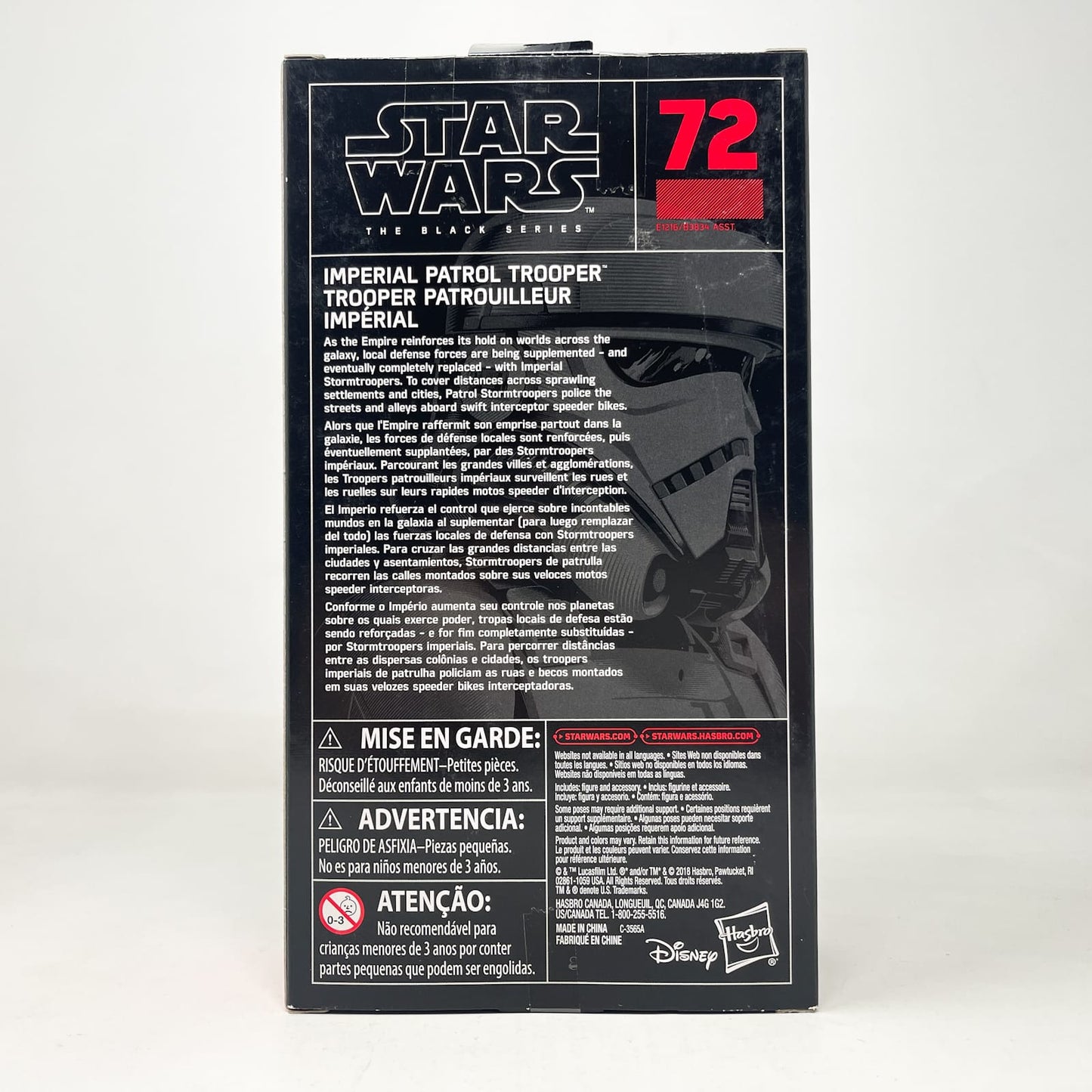 Vintage Hasbro Star Wars Black Series Sealed Figures Imperial Patrol Trooper #72 - Hasbro Black Series (2018)