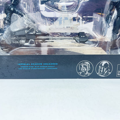 Vintage Hasbro Star Wars Black Series Sealed Figures Imperial Shadow Squadron Speeder Bike with Clone Troopers - Hasbro Black Series (2015)