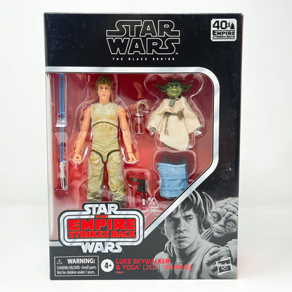 Vintage Hasbro Star Wars Black Series Sealed Figures Luke Skywalker Dagobah & Yoda (Deluxe) D4 - Black Series Hasbro Star Wars Action Figure Set