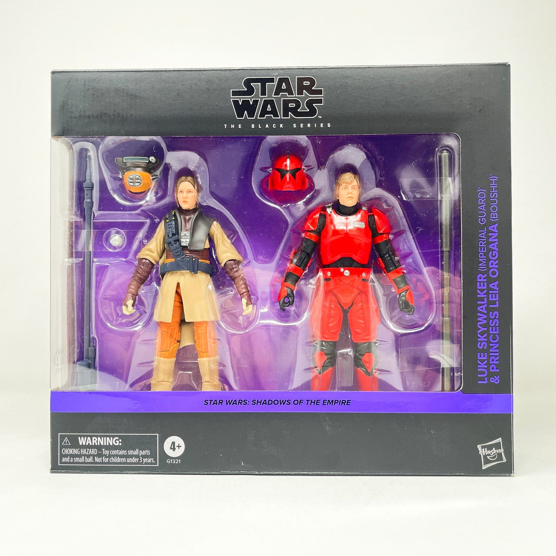 Vintage Hasbro Star Wars Black Series Sealed Figures Luke Skywalker (Imperial Guard) & Princess Leia Organa (Boushh) SOTE - Black Series Hasbro Star Wars 2-pack