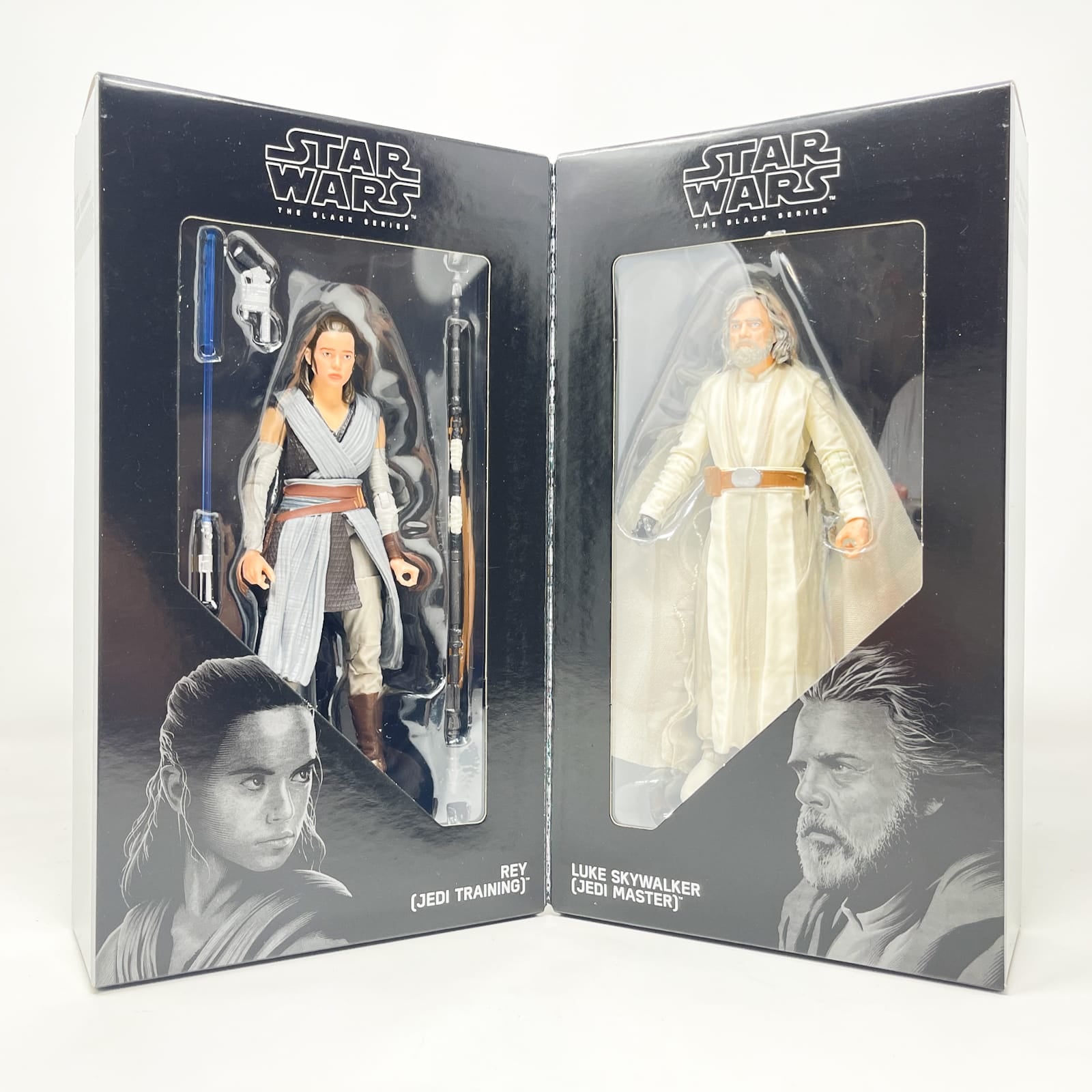 Vintage Hasbro Star Wars Black Series Sealed Figures Luke Skywalker & Rey Jedi Master and Training (SDCC) - Hasbro Black Series (2017)