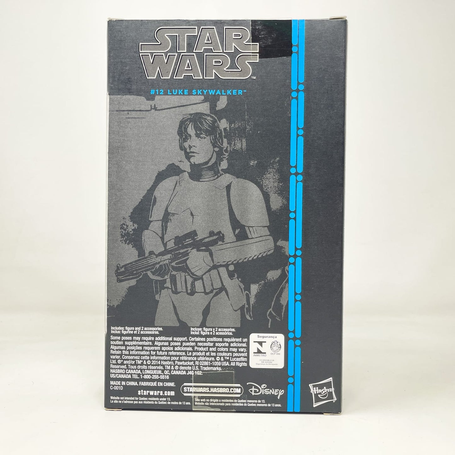 Vintage Hasbro Star Wars Black Series Sealed Figures Luke Skywalker - Stormtrooper Disguise #12 - Blue Line - Hasbro Black Series (2015)