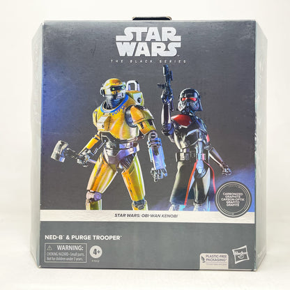 Vintage Hasbro Star Wars Black Series Sealed Figures NED-B & Purge Trooper (Carbonized) Deluxe - Hasbro Black Series (2023)