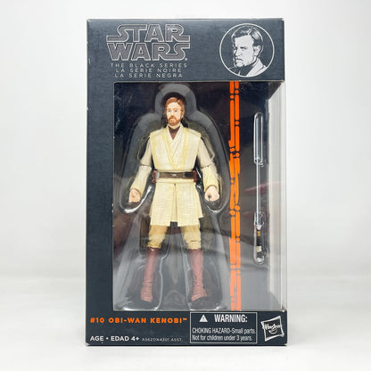 Vintage Hasbro Star Wars Black Series Sealed Figures Obi-Wan Kenobi #10 - Orange Line - Hasbro Black Series (2014)