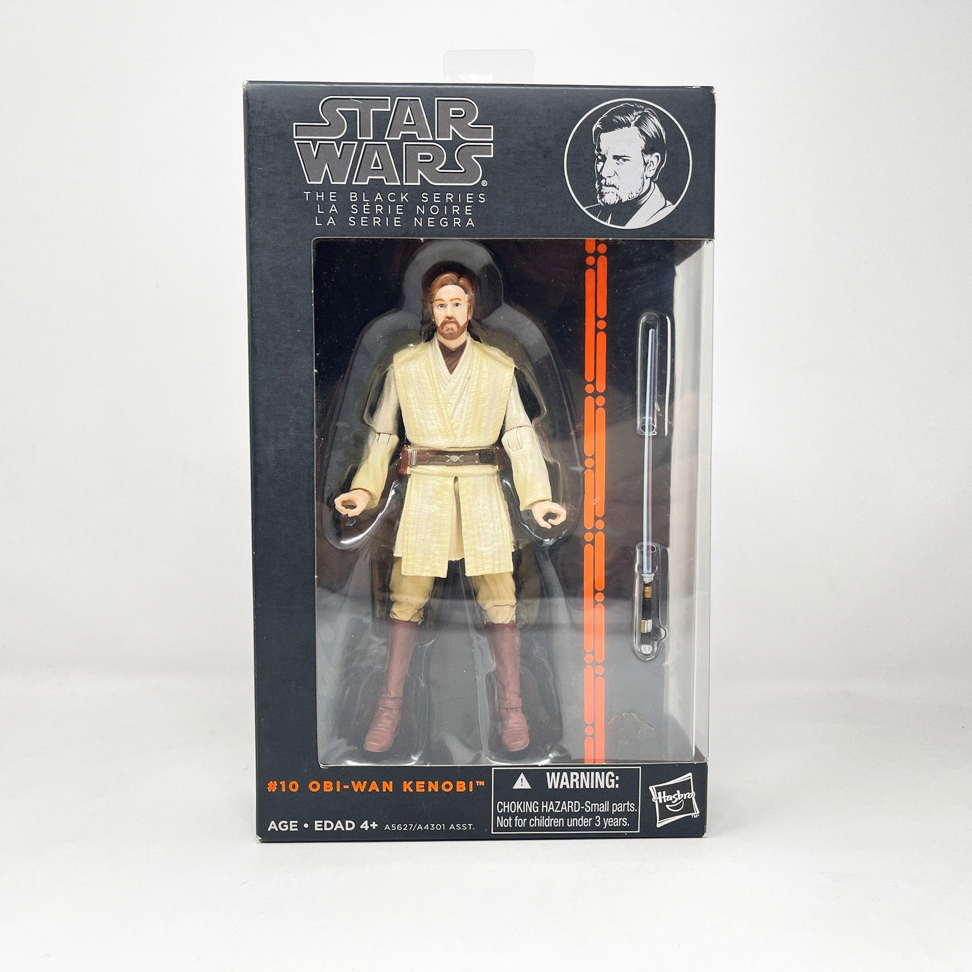 Vintage Hasbro Star Wars Black Series Sealed Figures Obi-Wan Kenobi - Orange #10 - Black Series Hasbro Star Wars Action Figure