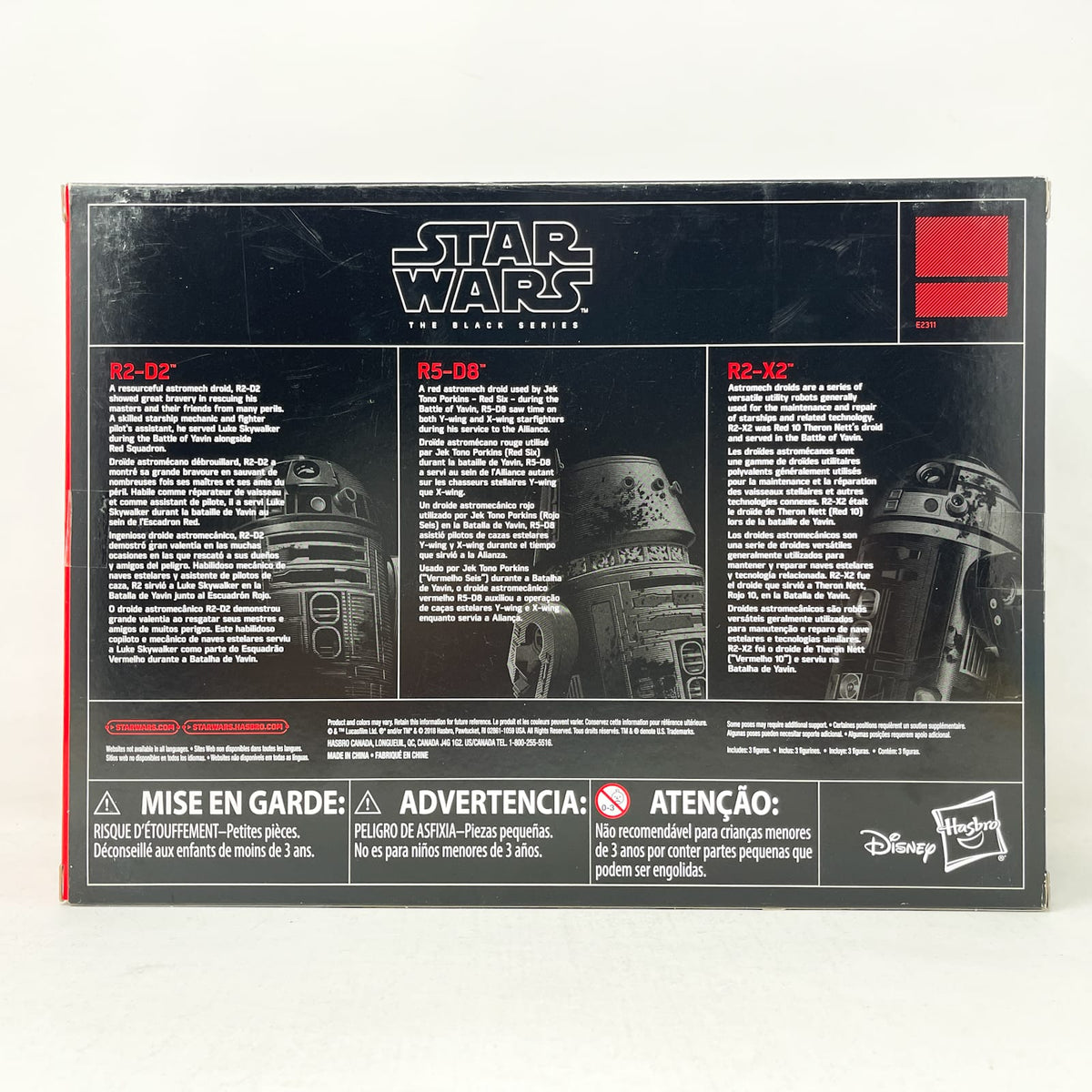 Vintage Hasbro Star Wars Black Series Sealed Figures Red Squadron Astromech Droid 3 Pack - Hasbro Black Series (2018)