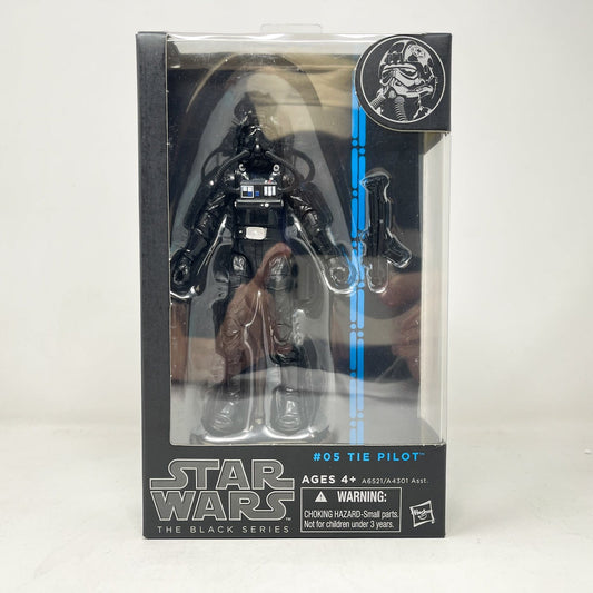 Vintage Hasbro Star Wars Black Series Sealed Figures Tie Pilot Blue #05 (2014) Blue Line - Black Series Hasbro Star Wars Action Figure